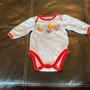 NFL Kansas City Chiefs baby long sleeved bodysuit size 0-3 months